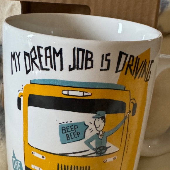 My Dream Job is Driving the Karma Bus Coffee Mug Ceramic Cup Primitives by Kathy - Picture 11 of 16